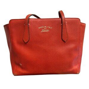 Authentic Gucci “Swing” Leather Tote – Designer Shoulder Bag